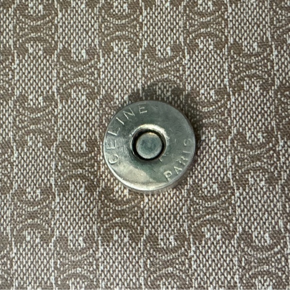 Celine Macadam Shoulder Bag Clutch Beige Brown Leather - Picture 13 of 16